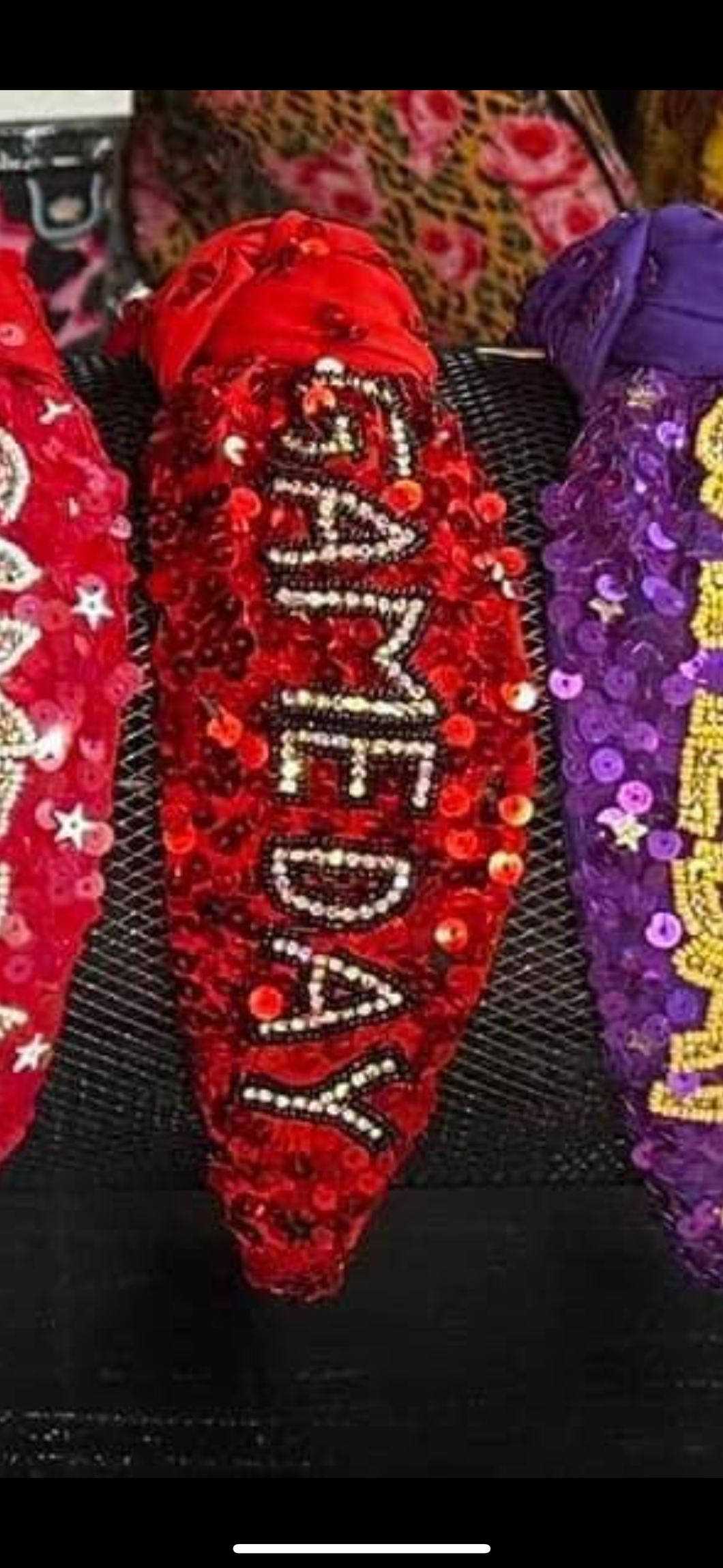 GAMEDAY Red Sequin Headband