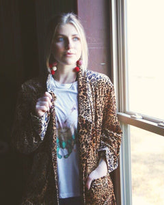 Cheetah Velvet Blazer