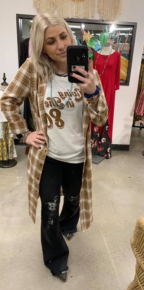 Megan Plaid Duster