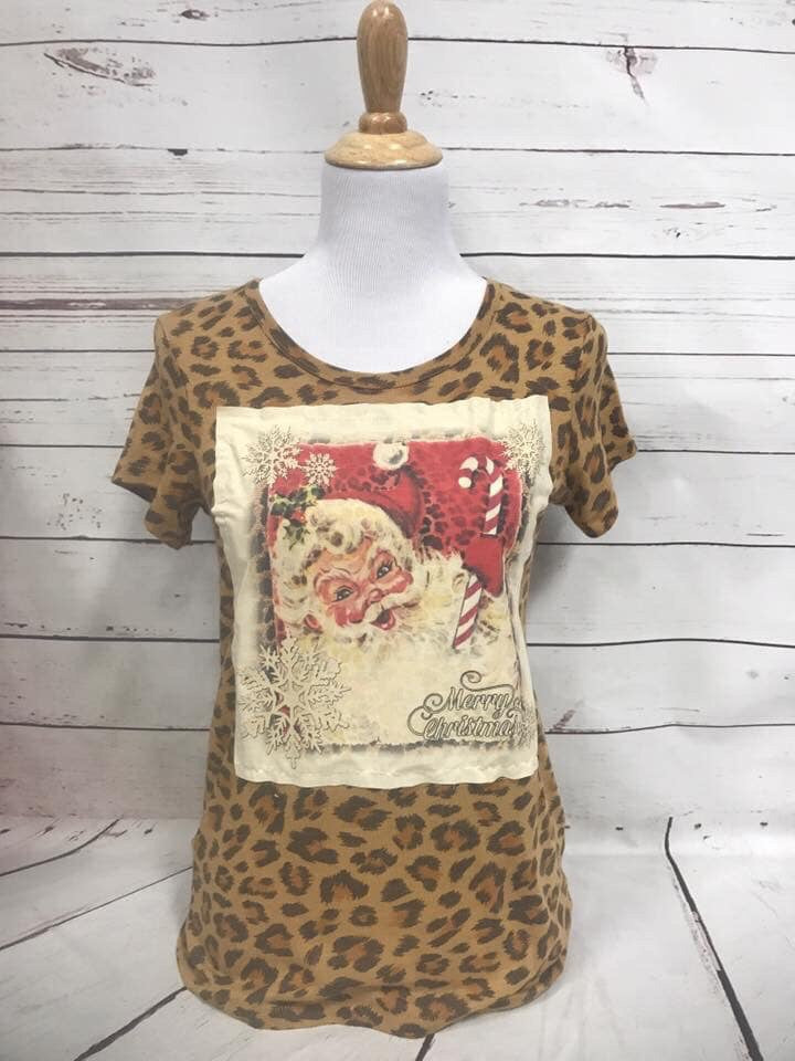 Leopard Santa Tee