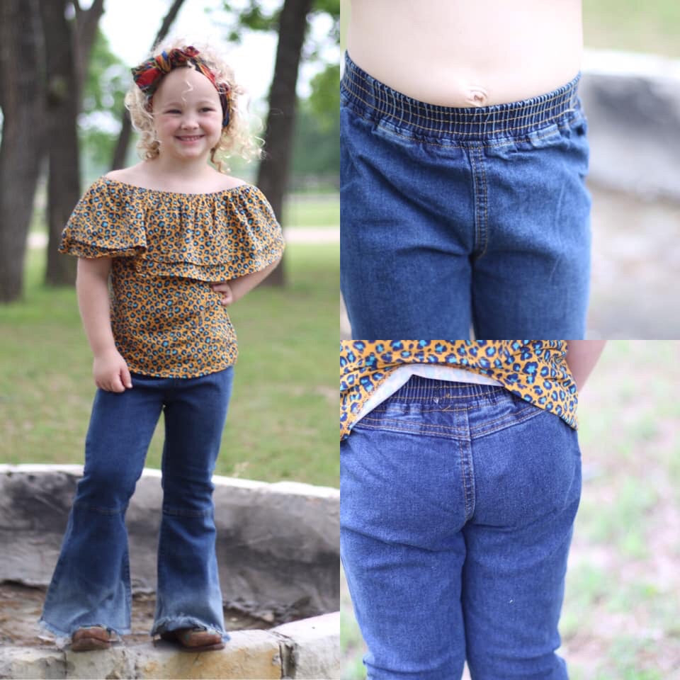 Kids Distressed Denim Bells